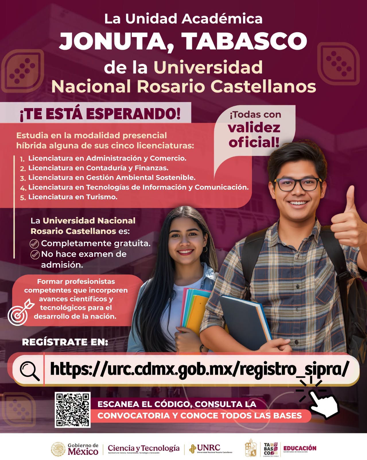 Convocatoria de la UNRC Jonuta