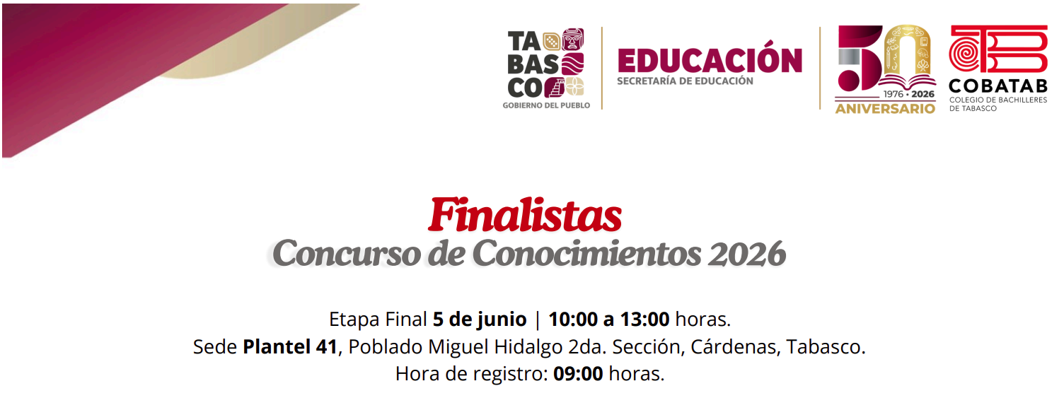 Finalista del concurso de conocimiento